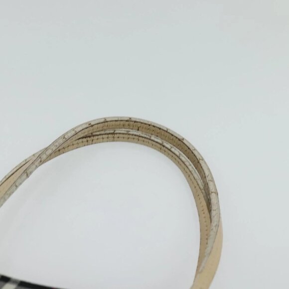 BURBERRY Nova Check Tote Bag Nylon Black Gold Auth bs24753 - Picture 9 of 16